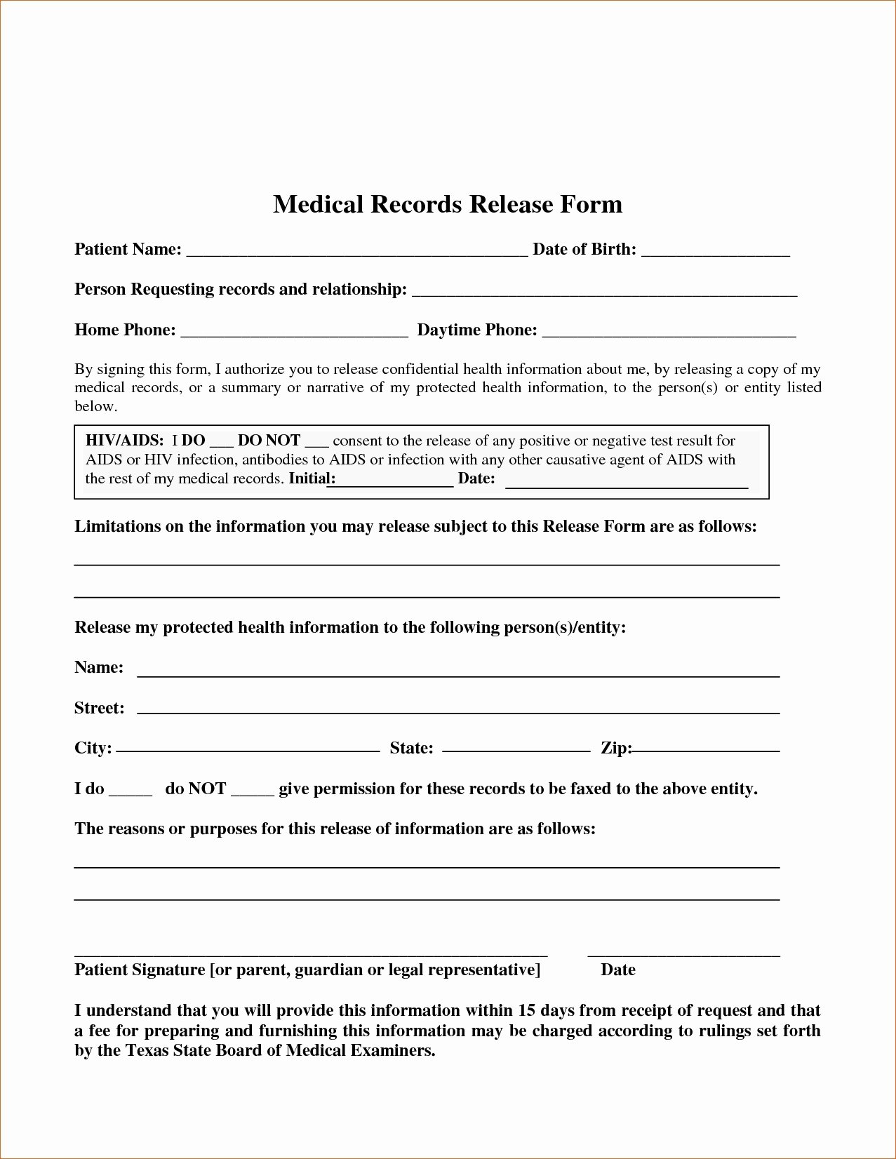 Medical Release forms Template Beautiful Medical Record Release form Template