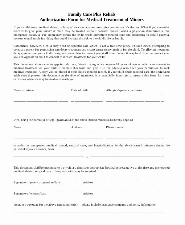 Medical Release forms Template Unique 10 Printable Medical Authorization forms Pdf Doc