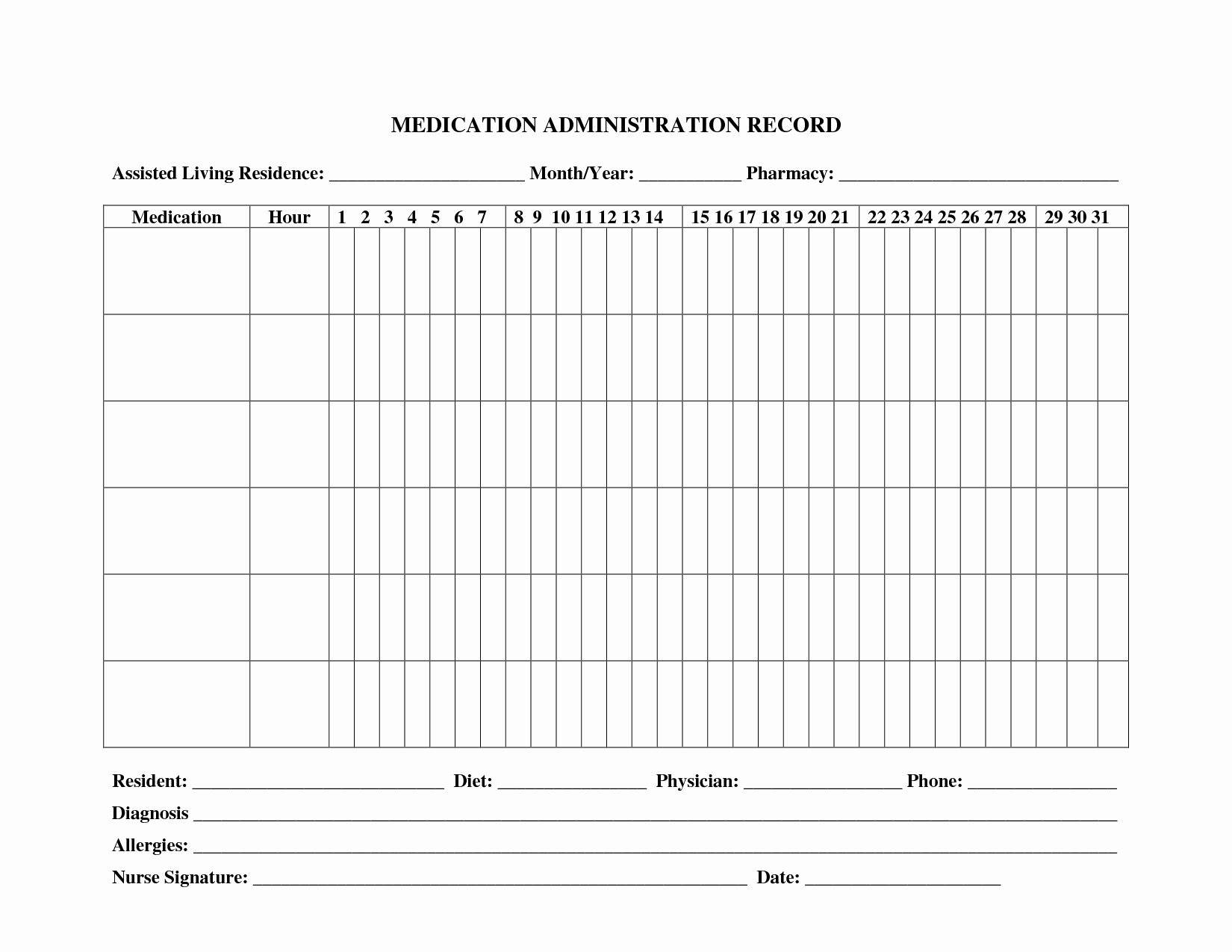 Medication Administration Record Template Awesome 10 Best Of Administration Record Template