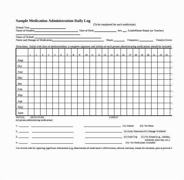 Medication Administration Records Template Beautiful Medication Administration Record Template Pdf Examples