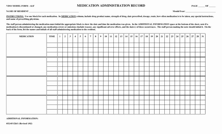 Medication Administration Records Template Elegant 5 Best Of Medication Administration Chart