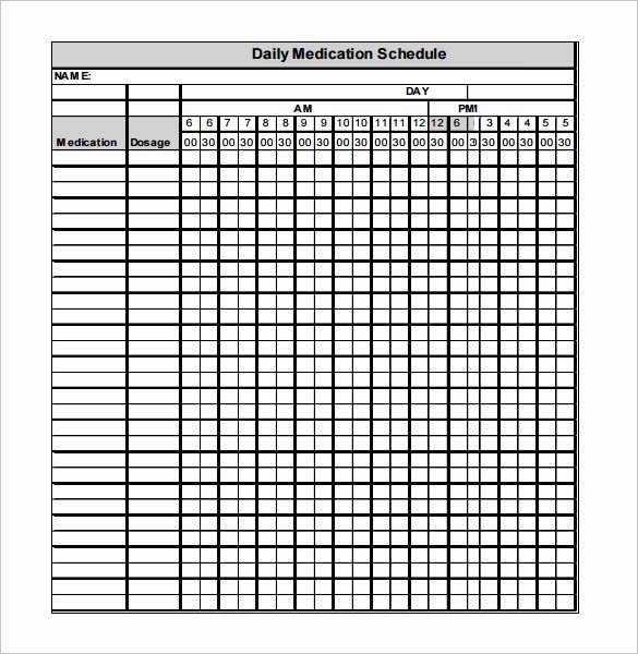 Medication Schedule Template Excel Inspirational Medication Schedule Template 14 Free Word Excel Pdf