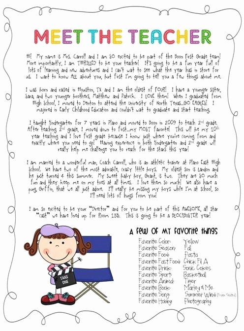 Meet the Teacher Template Best Of Meet the Teacher Letter My Letter is Usually to the