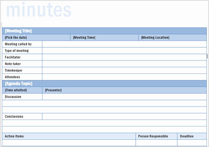 Meeting Action Items Template New the Perfect Meeting Blueprint Templates Included