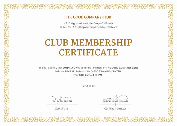 Membership Certificate Llc Template Elegant 23 Membership Certificate Templates Word Psd In