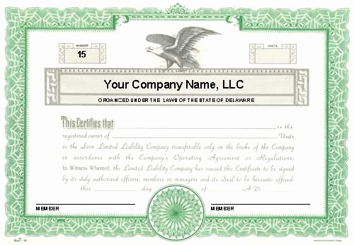 Membership Certificate Llc Template Elegant Custom Printed Certificates Limited Liability Pany