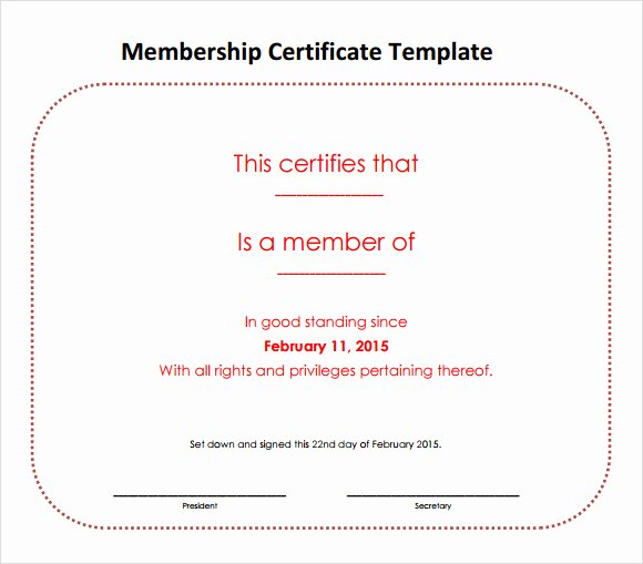 Membership Certificate Llc Template Fresh Membership Certificate Template 15 Free Sample Example