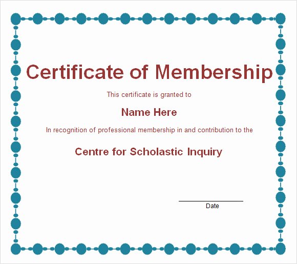 Membership Certificate Llc Template Inspirational Membership Certificate Template 15 Free Sample Example