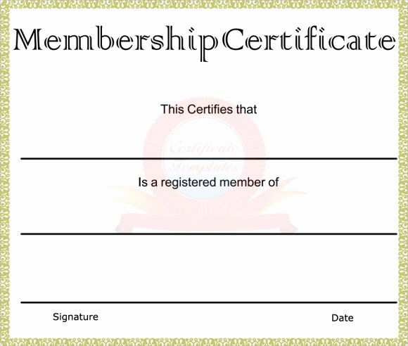 Membership Certificate Llc Template Unique Membership Certificate Template 15 Free Sample Example