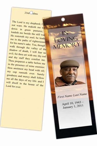 Memorial Bookmarks Template Free Best Of Funeral Program Templates
