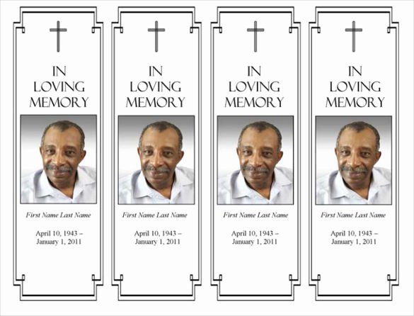 Memorial Bookmarks Template Free Elegant 15 Funeral Bookmark Templates Psd Vector Eps