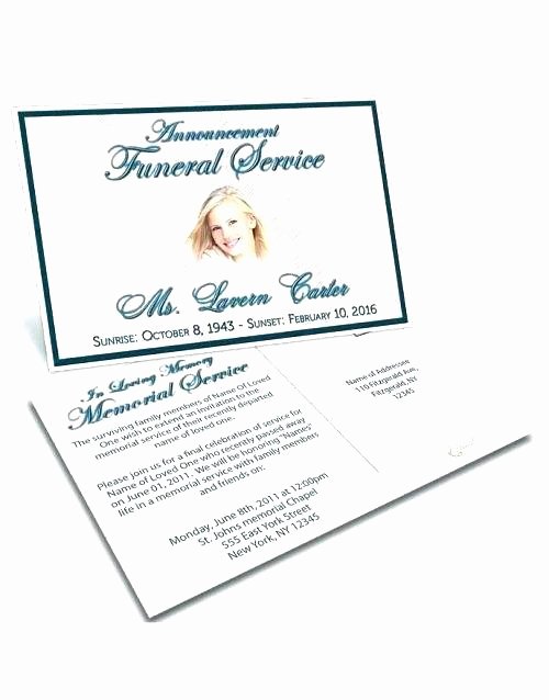 Memorial Service Invitation Template Fresh Funeral Invitation Template Cards Announcement Free