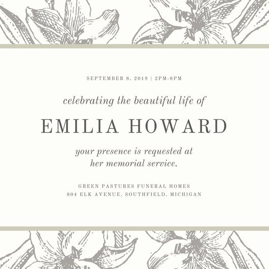 Memorial Service Invitation Template Inspirational Customize 40 Funeral Invitation Templates Online Canva