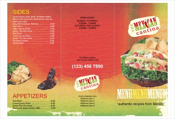Mexican Restaurant Menu Template Awesome Restaurant Menu Template 53 Free Psd Ai Vector Eps