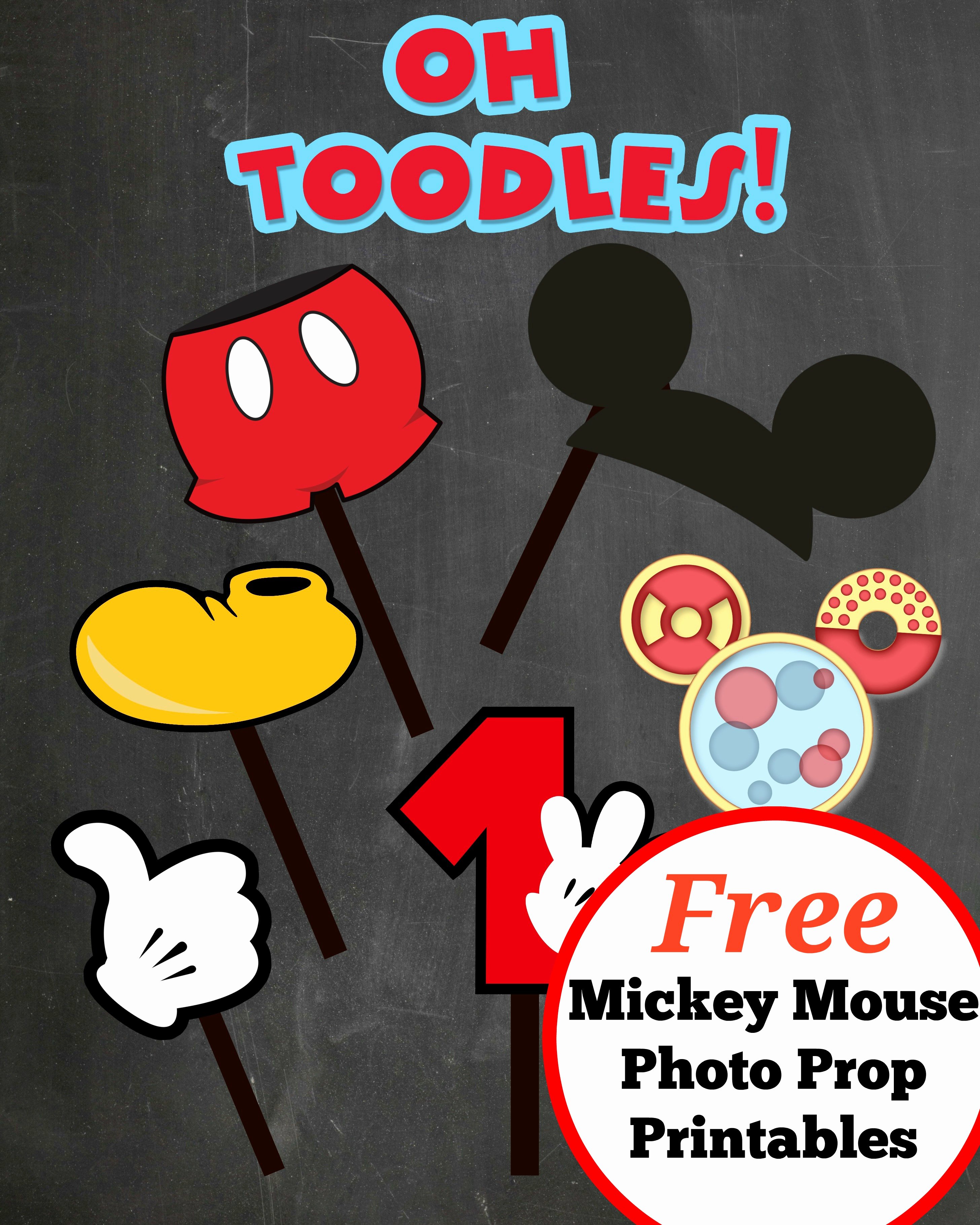 Mickey Mouse Template Free Awesome Free Photo Props Mickey Mouse Printable &amp; Templates