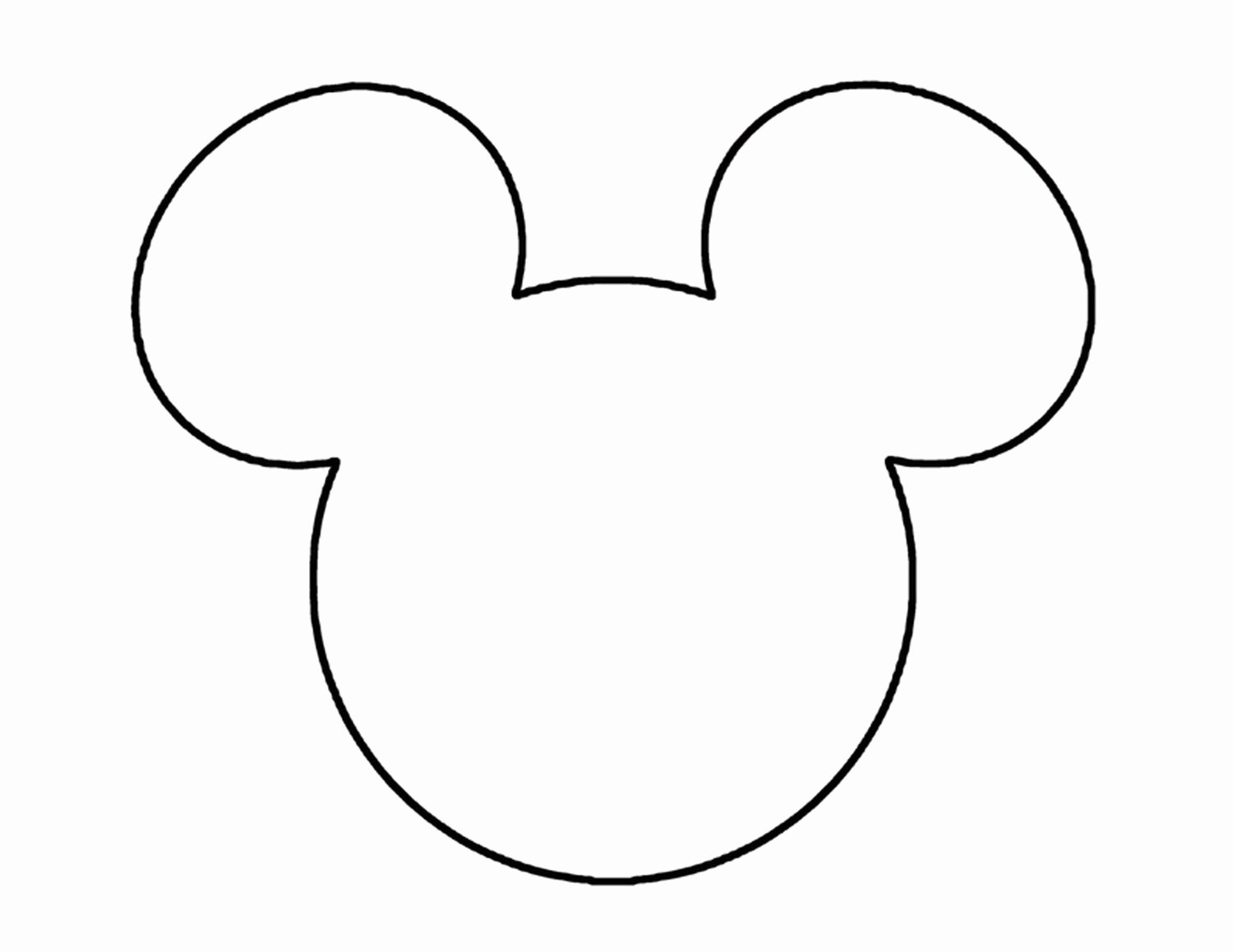 Mickey Mouse Template Free Unique Mickey Mouse Head Template