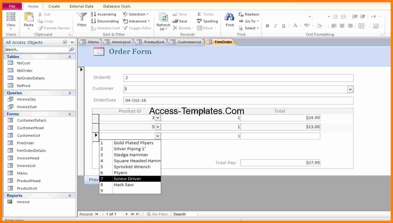 Microsoft Access form Template Unique 10 Microsoft Access Billing Template