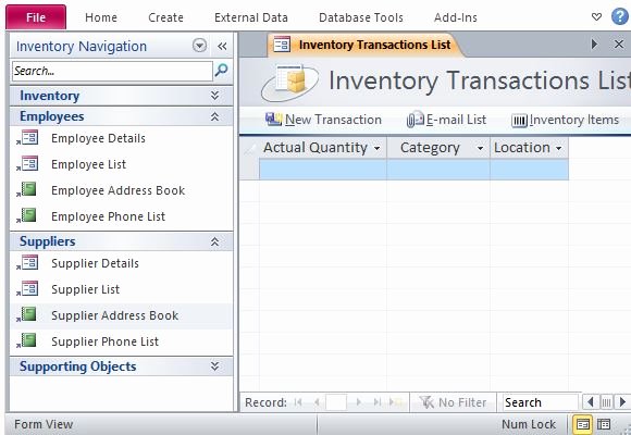 Microsoft Access Inventory Template Awesome Free Inventory Management Template for Access