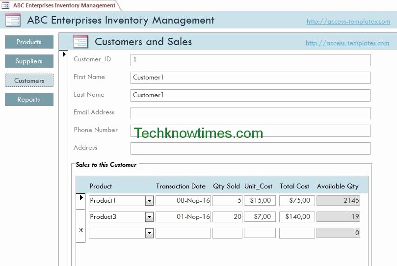 Microsoft Access Inventory Template New Access Database Templates for Inventory Management and