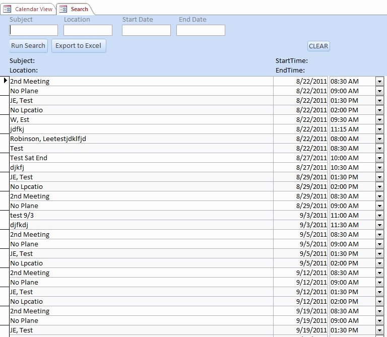 Microsoft Access Scheduling Template Luxury Calendar Scheduling Database Template