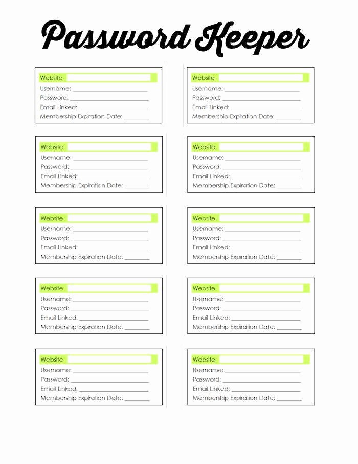 Microsoft Excel Password Template Awesome Password Template Excel – thedl
