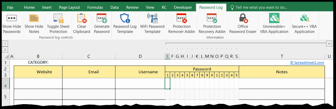 Microsoft Excel Password Template Lovely Free Printable Password Log Excel Template