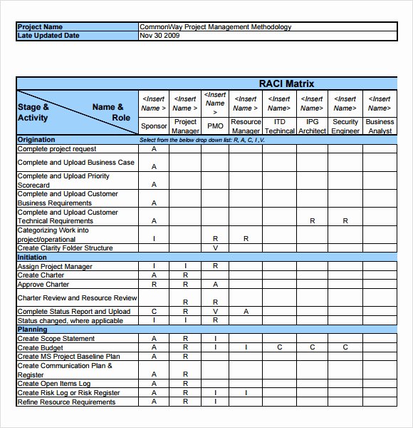 Microsoft Excel Raci Template Luxury Sample Raci Chart 7 Free Documents In Pdf Word Excel