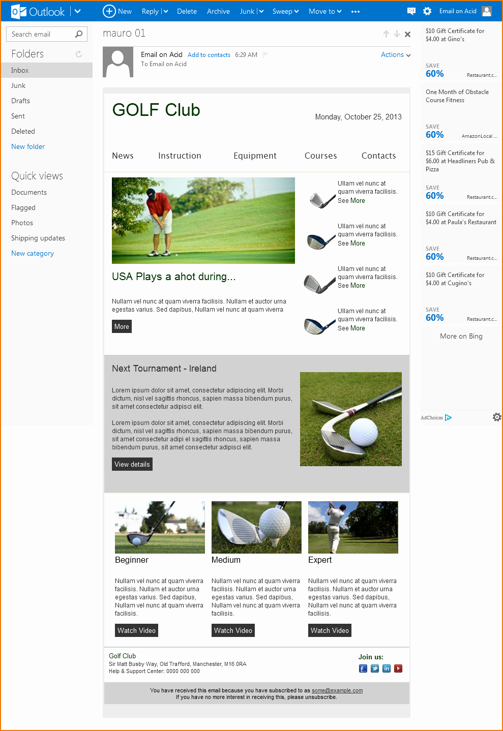 Microsoft Outlook Newsletter Template Elegant 3 Outlook Newsletter Template