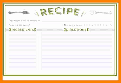 Microsoft Word Recipe Template Elegant 5 Free Editable Recipe Card Templates for Microsoft Word
