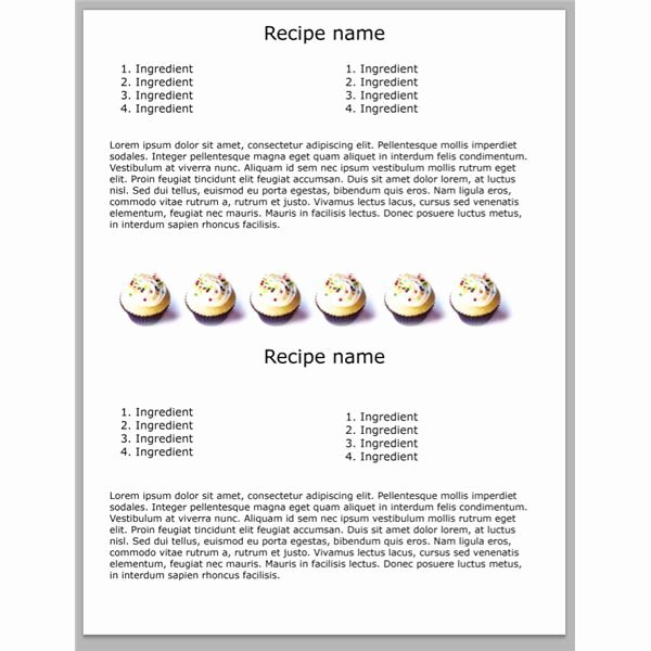 Microsoft Word Recipe Template Fresh 25 Best Ideas About Cookbook Template On Pinterest
