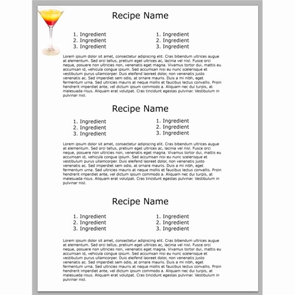 Microsoft Word Recipe Template Inspirational 5 Yummy Shop Cookbook Templates Free Downloads for