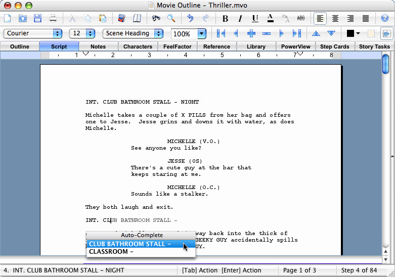 Microsoft Word Screenplay Template Lovely Movie Outline 3 Scriptwriting software Have A Crack at