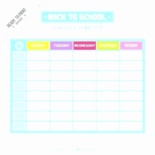 Middle School Schedule Template Fresh 2 Year Old Elementary School Daily Schedule Template for