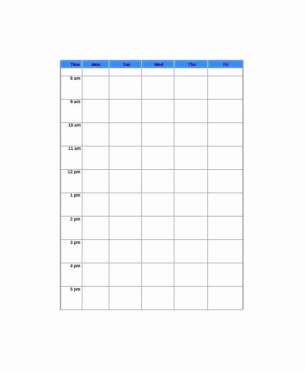 Middle School Schedule Template Inspirational Class Schedule Excel Template Inspirational Elementary