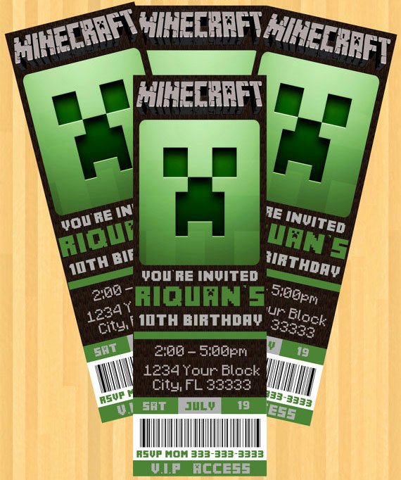 Minecraft Birthday Invitation Template Elegant the Best Minecraft Party Ideas for the Ultimate Minecraft