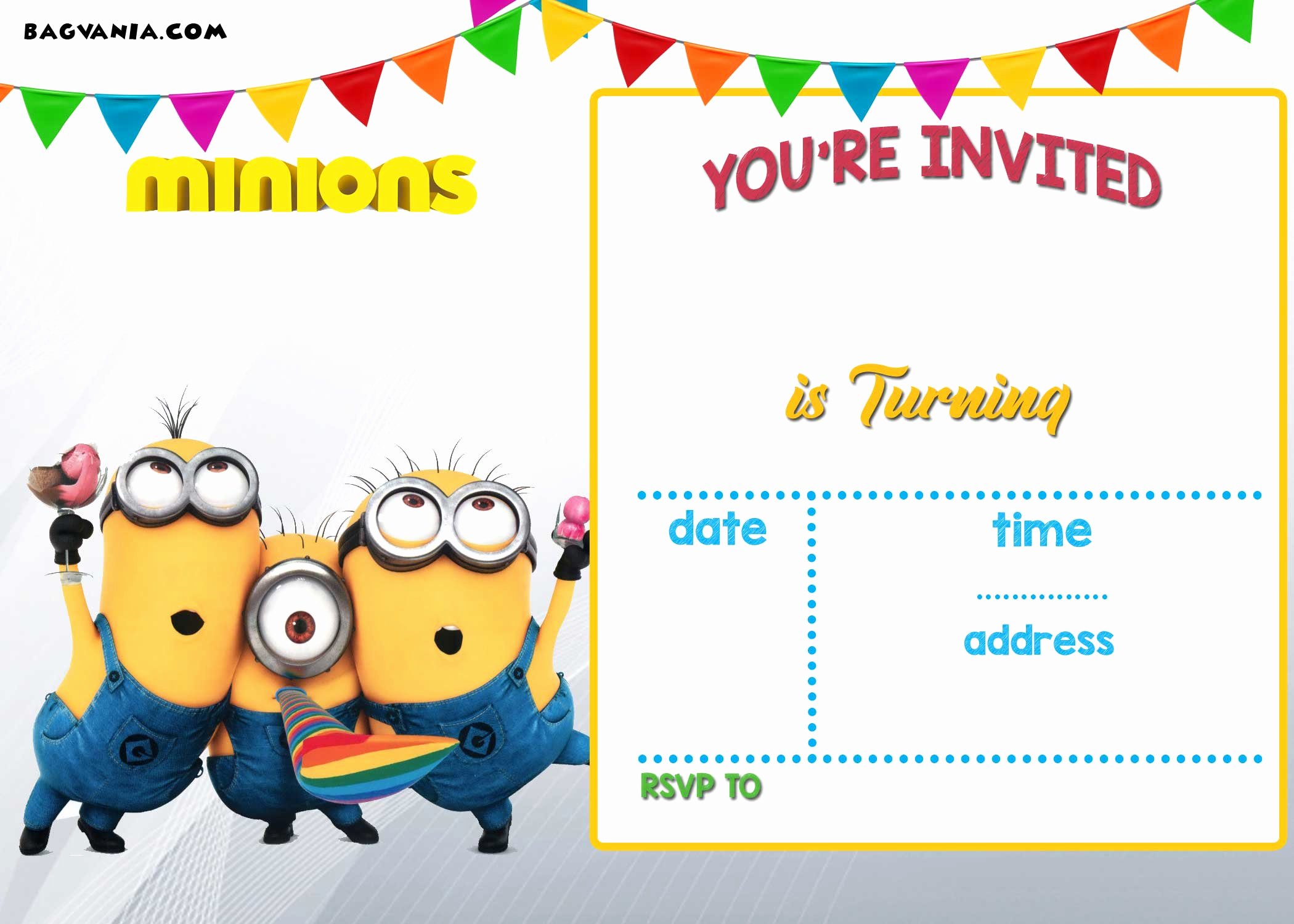 Minions Birthday Card Template Elegant Free Printable Minion Birthday Party Invitations Ideas