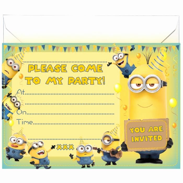 Minions Birthday Card Template Fresh 20 X Party Invitations Inspired by Minions All Ways