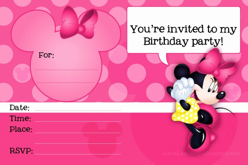Minnie Mouse Invitation Template Awesome Minnie Mouse Free Printable Invitation Templates
