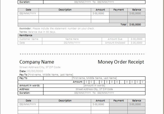 Money order Receipt Template Elegant Microsoft Word &amp; Excel Templates Part 3