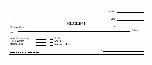 Money order Receipt Template Elegant Three Identical Horizontal Cash Receipts Print Out Per