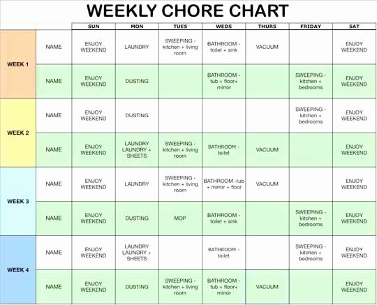 Monthly Chore Chart Template Awesome Developing Lifeskills Chores Talk About Curing Autism