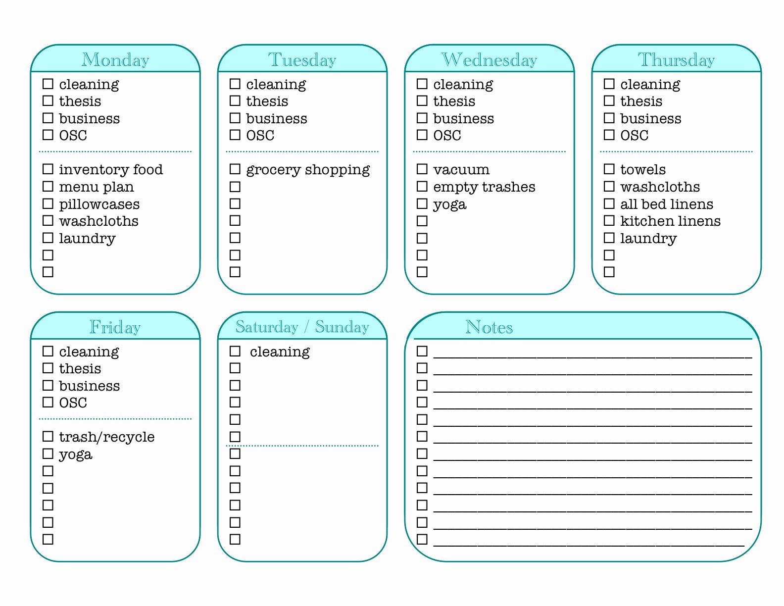 Monthly Chore Chart Template Lovely Sk Studios Homemaking Weekly Chore Tracker