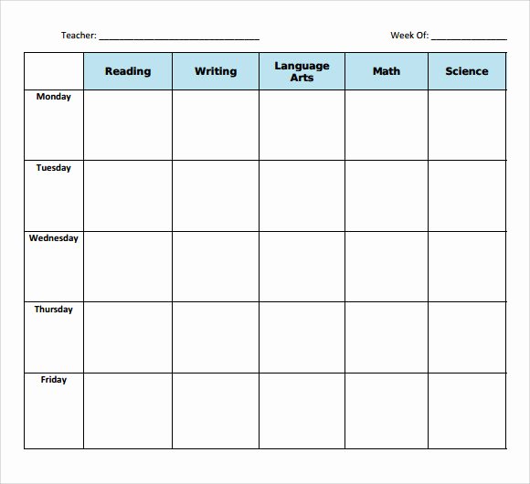 Monthly Lesson Plan Template Luxury 11 Sample Blank Lesson Plans