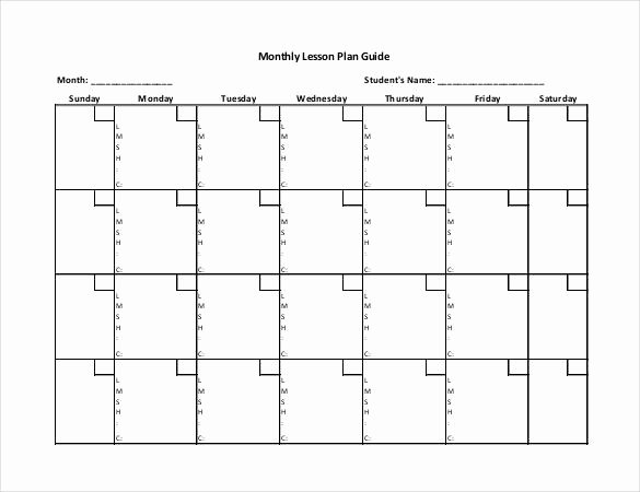 Monthly Lesson Plan Template New 59 Lesson Plan Templates Pdf Doc Excel