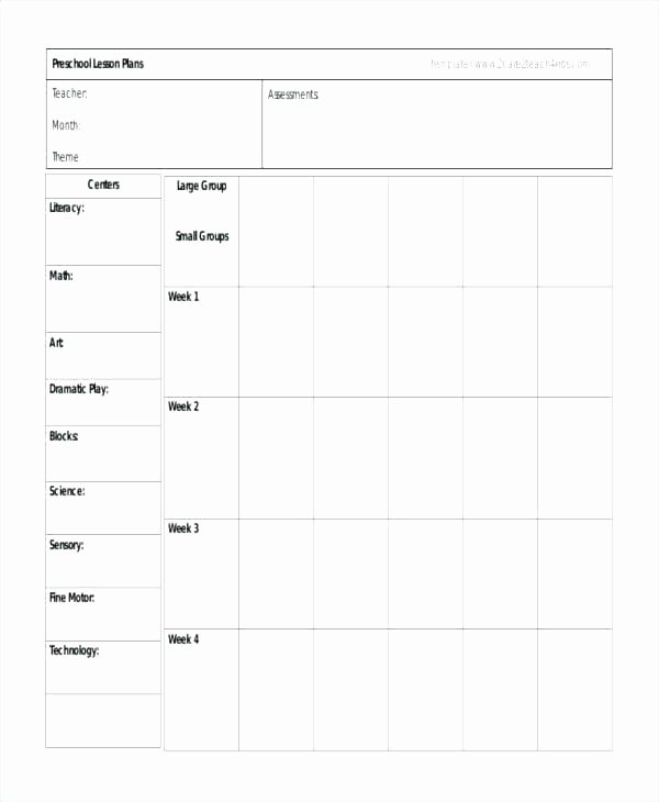 Monthly Lesson Plan Template Unique Free Monthly Lesson Plans for Preschoolers 9 Printable