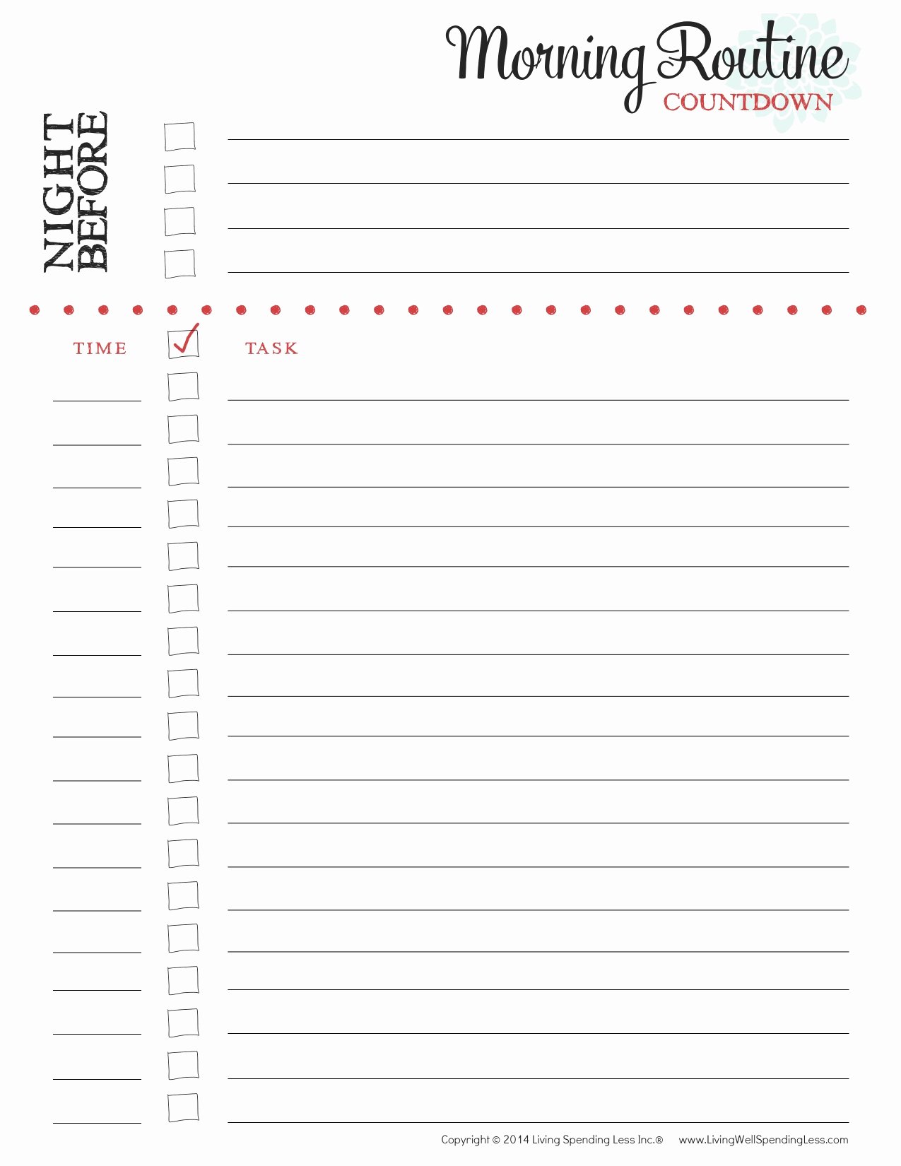 Morning Routine Checklist Template Awesome Create Morning Routine that Works for You
