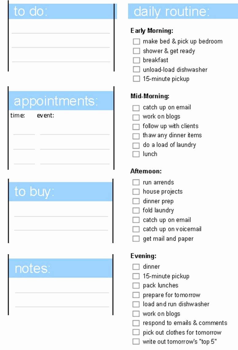 Morning Routine Checklist Template Beautiful My Daily Routine Free Printables andrea Dekker