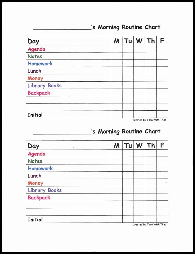 Morning Routine Checklist Template Best Of How to Teach Your Children to Be organized In the Morning