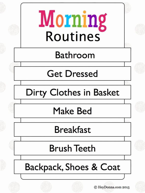 Morning Routine Checklist Template New Best 25 Morning Routine Chart Ideas On Pinterest