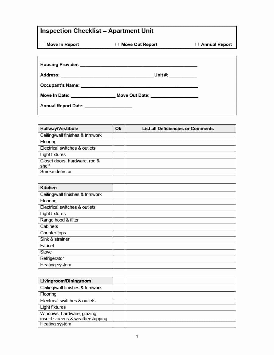 Move In Checklist Template Best Of First New Apartment Checklist 40 Essential Templates
